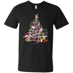 Chanel Christmas Tree T-shirt Men V-Neck T-Shirt