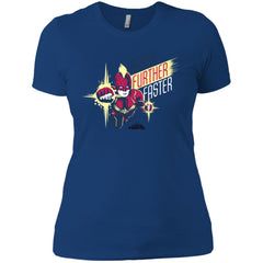 Captain Marvel Higher Further Faster Drawn Women Cotton T-Shirt Women Cotton T-Shirt - parenttees