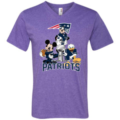 Nfl - New England Patriots Donald Duck Goofy Mickey Mouse Super Bowl 2019 Football Men V-Neck T-Shirt Men V-Neck T-Shirt - parenttees