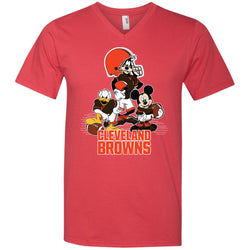 Mickey Mouse Cleveland Browns American Football Nfl Sports Shirt Men V-Neck T-Shirt