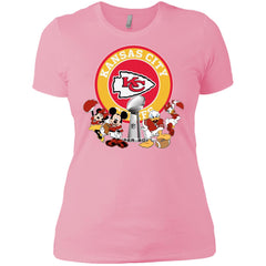 Nfl – Kansas City Chiefs Super Bowl 2019 Mickey Mouse Minnie Mouse Donald Duck Daisy Duck Football Women Cotton T-Shirt Women Cotton T-Shirt - parenttees