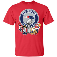 New England Patriots Super Bowl 2019 Mickey Minnie Mouse Donald Daisy Duck Football Nfl Men Cotton T-Shirt Men Cotton T-Shirt - parenttees