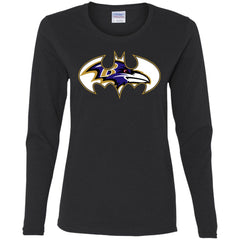 We Are The Baltimore Ravens Batman Nfl Mashup Women Long Sleeve Shirt Women Long Sleeve Shirt - parenttees