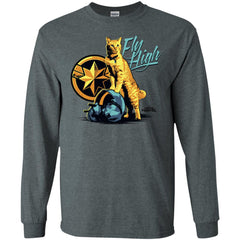 Captain Marvel Symbol Goose Fly High Men Long Sleeve Shirt Men Long Sleeve Shirt - parenttees