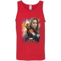 Marvel Captain Marvel Powers Portrait Men Cotton Tank Men Cotton Tank - parenttees