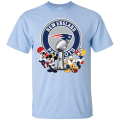 New England Patriots Super Bowl 2019 Mickey Minnie Mouse Donald Daisy Duck Football Nfl Men Cotton T-Shirt Men Cotton T-Shirt - parenttees