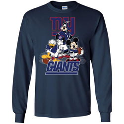 Mickey Mouse New York Giants American Football Nfl Sports Shirt Men Long Sleeve Shirt