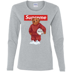 Supreme Bear Sport T-shirt Women Long Sleeve Shirt