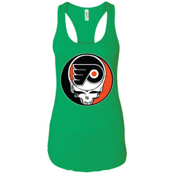 Philadelphia Flyers Grateful Dead Steal Your Face Hockey Nhl Shirts Women Tank Top