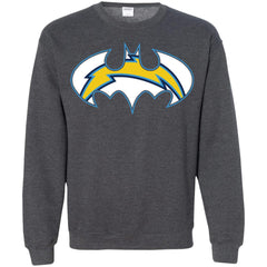 We Are The Los Angeles Chargers Batman Nfl Mashup Crewneck Pullover Sweatshirt Crewneck Pullover Sweatshirt - parenttees