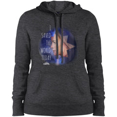 Captain Marvel Saved The World Portrait Women Hooded Sweatshirt Women Hooded Sweatshirt - parenttees