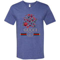 Gucci Logo Snake T-shirt Men V-Neck T-Shirt Men V-Neck T-Shirt - parenttees