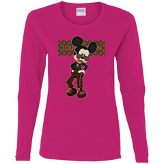 Best Louis Vuitton Mickey Fashion T-shirt Women Long Sleeve Shirt Women Long Sleeve Shirt - parenttees