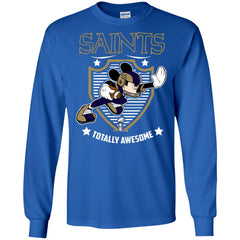 Nfl – New Orleans Saints Totally Awesome Mickey Mouse Super Bowl 2019 Football Men Long Sleeve Shirt Men Long Sleeve Shirt - parenttees