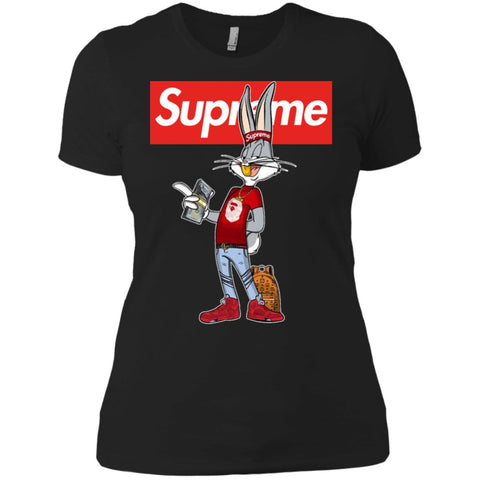 Supreme Rabbit Money Women Cotton T-Shirt Black / X-Small Women Cotton T-Shirt - parenttees