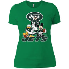 Mickey Mouse New York Jets American Football Nfl Sports Shirt Women Cotton T-Shirt Women Cotton T-Shirt - parenttees