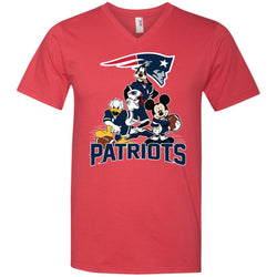 Mickey Mouse New England Patriots American Football Nfl Sports Shirt Men V-Neck T-Shirt