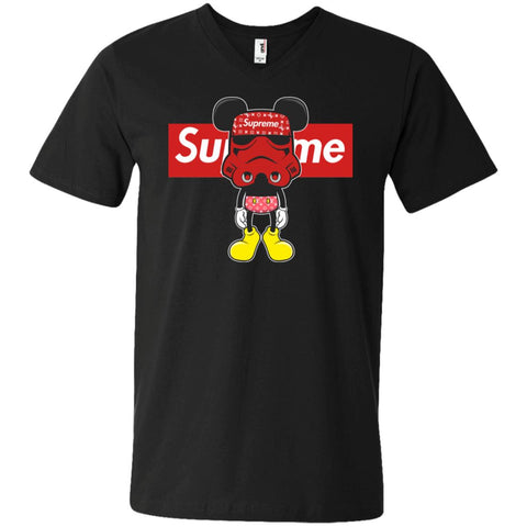 Supreme Robot Mickey Hot T-shirt Men V-Neck T-Shirt Black / S Men V-Neck T-Shirt - parenttees