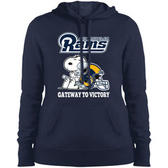 Los Angeles Rams Gateway To Victory Super Bowl 2019 Snoopy Football Nfl Women Hooded Sweatshirt Women Hooded Sweatshirt - parenttees