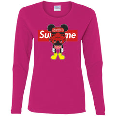 Supreme Robot Mickey Hot T-shirt Women Long Sleeve Shirt Women Long Sleeve Shirt - parenttees