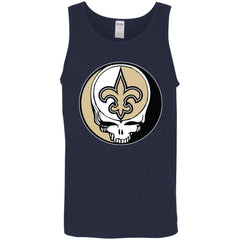 New Orleans Saints Grateful Dead Steal Your Face Football Nfl Shirts Men Cotton Tank Men Cotton Tank - parenttees