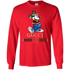 Gucci T-shirt Mouse Mickey Cartoon T-shirt Men Long Sleeve Shirt Men Long Sleeve Shirt - parenttees