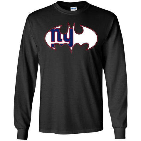 We Are The New York Giants Batman Nfl Mashup Men Long Sleeve Shirt Black / S Men Long Sleeve Shirt - parenttees