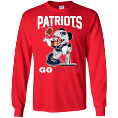 Go Pats - New England Patriots Super Bowl 2019 Mickey Mouse Football Nfl Men Long Sleeve Shirt Men Long Sleeve Shirt - parenttees