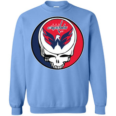 Washington Capitals Grateful Dead Steal Your Face Hockey Nhl Shirts Crewneck Pullover Sweatshirt Crewneck Pullover Sweatshirt - parenttees