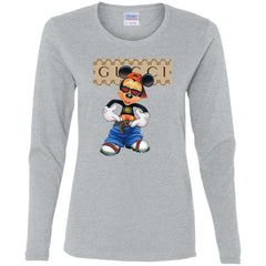 Gucci Logo Shirt Mickey Mouse T-shirt Women Long Sleeve Shirt Women Long Sleeve Shirt - parenttees