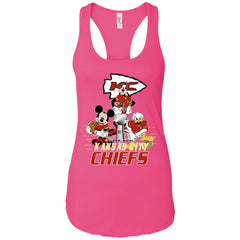 Nfl – Kansas City Chiefs Donald Duck Goofy Mickey Mouse Super Bowl 2019 Football Women Tank Top Women Tank Top - parenttees