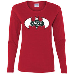 We Are The New York Jets Batman Nfl Mashup Women Long Sleeve Shirt Women Long Sleeve Shirt - parenttees
