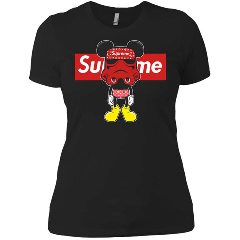 Supreme Robot Mickey Hot T-shirt Women Cotton T-Shirt Black / X-Small Women Cotton T-Shirt - parenttees