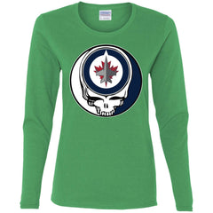 Winnipeg Jets Grateful Dead Steal Your Face Hockey Nhl Shirts Women Long Sleeve Shirt Women Long Sleeve Shirt - parenttees