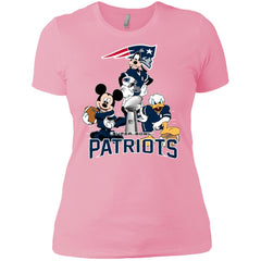 Nfl - New England Patriots Donald Duck Goofy Mickey Mouse Super Bowl 2019 Football Women Cotton T-Shirt Women Cotton T-Shirt - parenttees