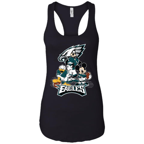 Mickey Mouse Philadelphia Eagle American Football Nfl Sports Shirt Women Tank Top Black / X-Small Women Tank Top - parenttees