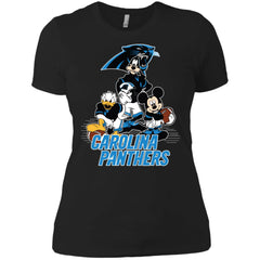 Mickey Mouse Carolina Panthers American Football Nfl Sports Shirt Women Cotton T-Shirt Women Cotton T-Shirt - parenttees