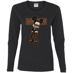 Best Louis Vuitton Mickey Fashion T-shirt Women Long Sleeve Shirt