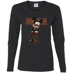 Best Louis Vuitton Mickey Fashion T-shirt Women Long Sleeve Shirt Women Long Sleeve Shirt - parenttees