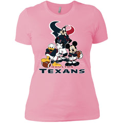 Mickey Mouse Houston Texans American Football Nfl Sports Shirt Women Cotton T-Shirt Women Cotton T-Shirt - parenttees