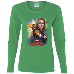 Marvel Captain Marvel Powers Portrait Women Long Sleeve Shirt Women Long Sleeve Shirt - parenttees