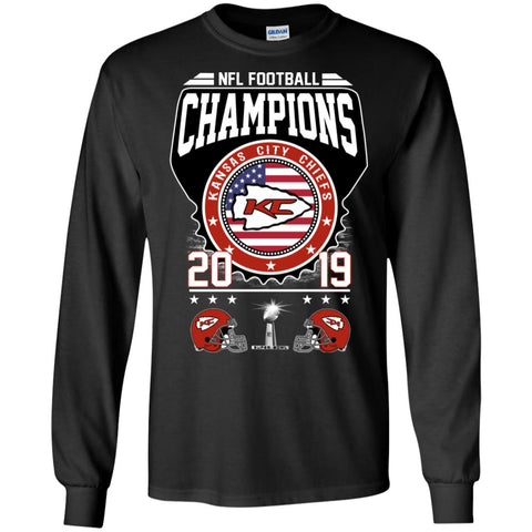 Nfl – Football Champions Kansas City Chiefs Super Bowl 2019 Men Long Sleeve Shirt Black / S Men Long Sleeve Shirt - parenttees