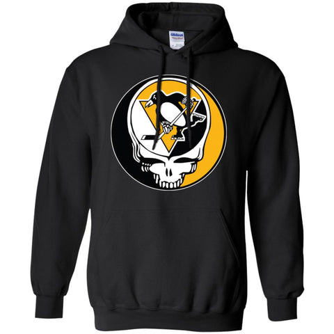 Pittsburgh Penguins Grateful Dead Steal Your Face Hockey Nhl Shirts Pullover Hoodie Sweatshirt Black / S Pullover Hoodie Sweatshirt - parenttees