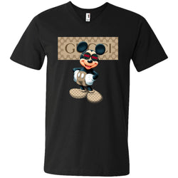 Gucci Mickey Gift Birthday T-shirt Men V-Neck T-Shirt