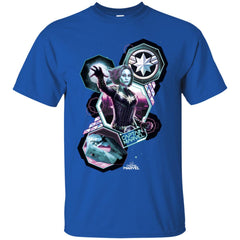 Captain Marvel Space Shapes Portrait Men Cotton T-Shirt Men Cotton T-Shirt - parenttees