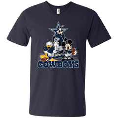 Mickey Mouse Dallas Cowboys American Football Nfl Sports Shirt Men V-Neck T-Shirt Men V-Neck T-Shirt - parenttees