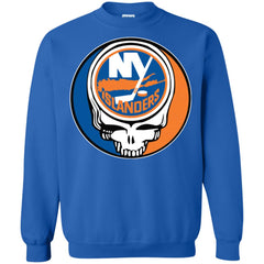 New York Islanders Grateful Dead Steal Your Face Hockey Nhl Shirts Crewneck Pullover Sweatshirt Crewneck Pullover Sweatshirt - parenttees