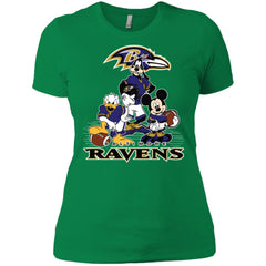 Mickey Mouse Baltimore Ravens American Football Nfl Sports Shirt Women Cotton T-Shirt Women Cotton T-Shirt - parenttees