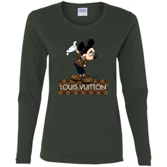 Louis Vuitton Mickey T-shirt Women Long Sleeve Shirt Women Long Sleeve Shirt - parenttees