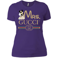 Mrs Minnie Gucci Couple Disney Shirt Valentine's Day T-shirt Women Cotton T-Shirt Women Cotton T-Shirt - parenttees